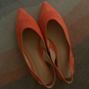 Madewell Slingback Flats in Suede Size 9